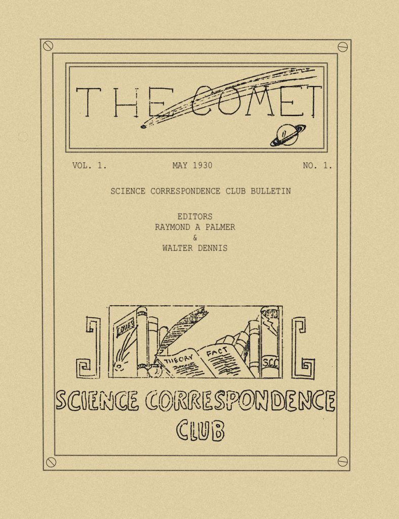 copertina della fanzine sci-fi The Comet (1930)