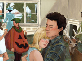 Illustrazione di Here, il film di Zemeckis, di Cinzia Veccia