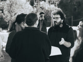 Matteo Damiani sul set di TUTTO L’UNIVERSO