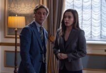 The Social: Il prezzo della verità, il presente della menzogna – Recensione Jeff Horwitz (Jeremy Allen White) e Frances Haugen (Mikey Madison) in THE SOCIAL RECKONING. Courtesy of Sony/Columbia Pictures